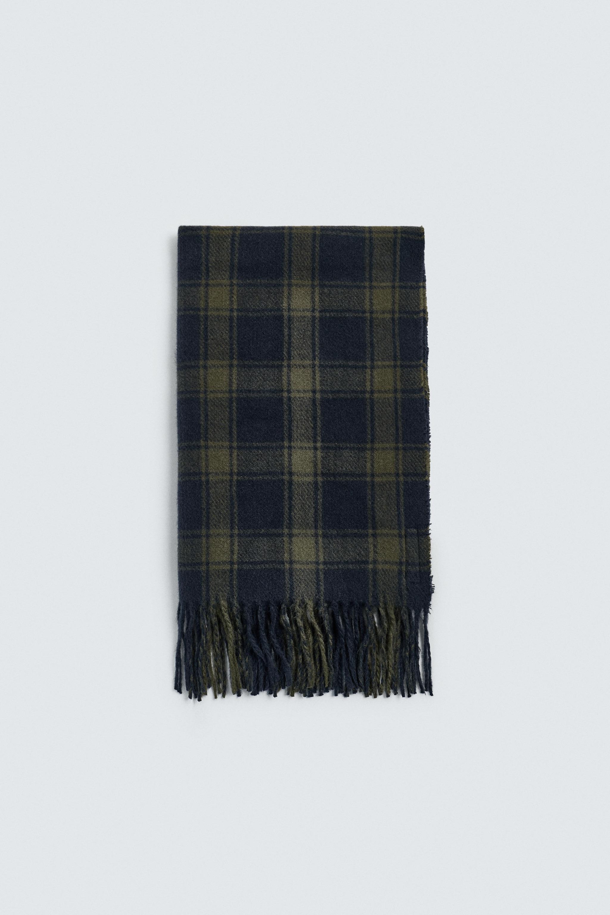 COMBINED PLAID SCARF