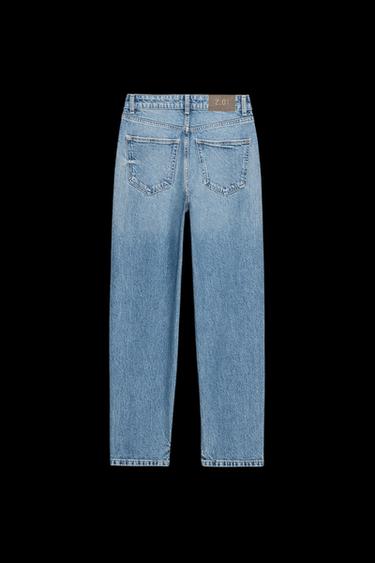 JEANS Z.01 MOM FIT COMFORT TIRO ALTO - Azul medio de Zara
