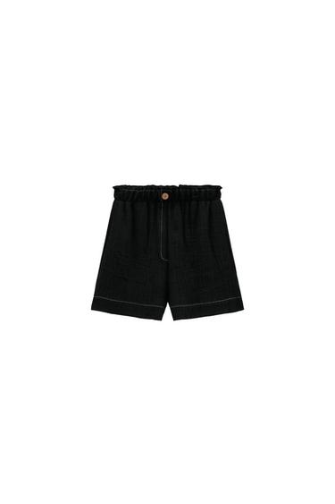 TOPSTITCHED SHORTS