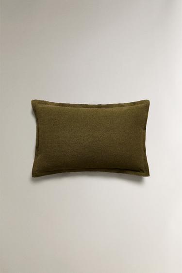 PLAIN COTTON CUSHION COVER - Green by Zara - Image 0