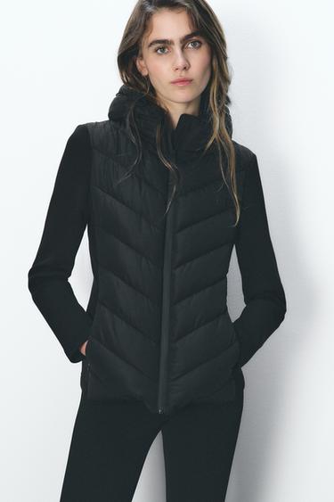 CONTRAST PUFFER JACKET - Black by Zara