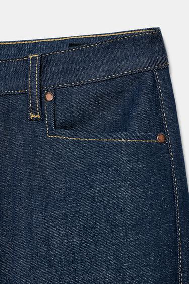 ZW COLLECTION STRAIGHT HIGH-WAIST JEANS - Blue by Zara - Image 7