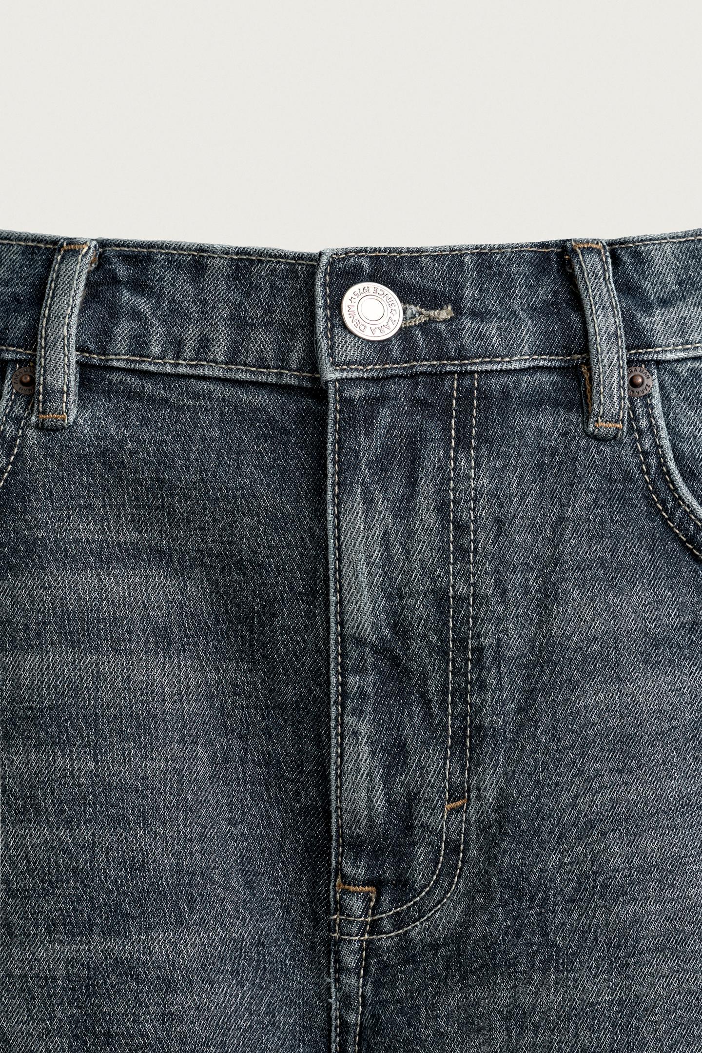 Мужские шорты Zara Regular Fit Denim Shorts, цвет: Синий, вариант 1 — фото 9