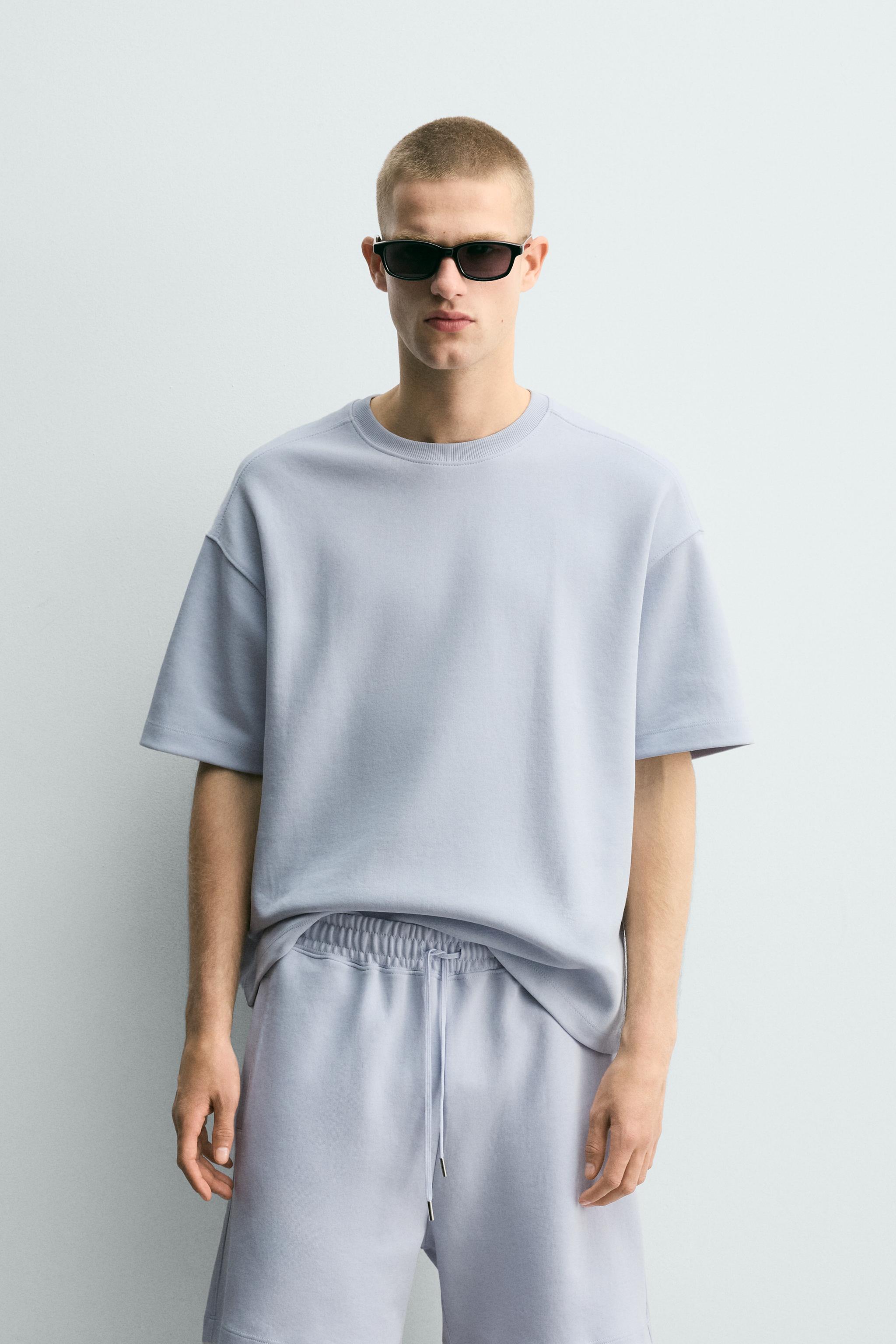 RELAXED FIT INTERLOCK SWEATSHIRT - Sky blue | ZARA United States