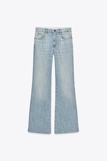 ZW COLLECTION LOW-RISE FLARE JEANS - Light blue by Zara - Image 4