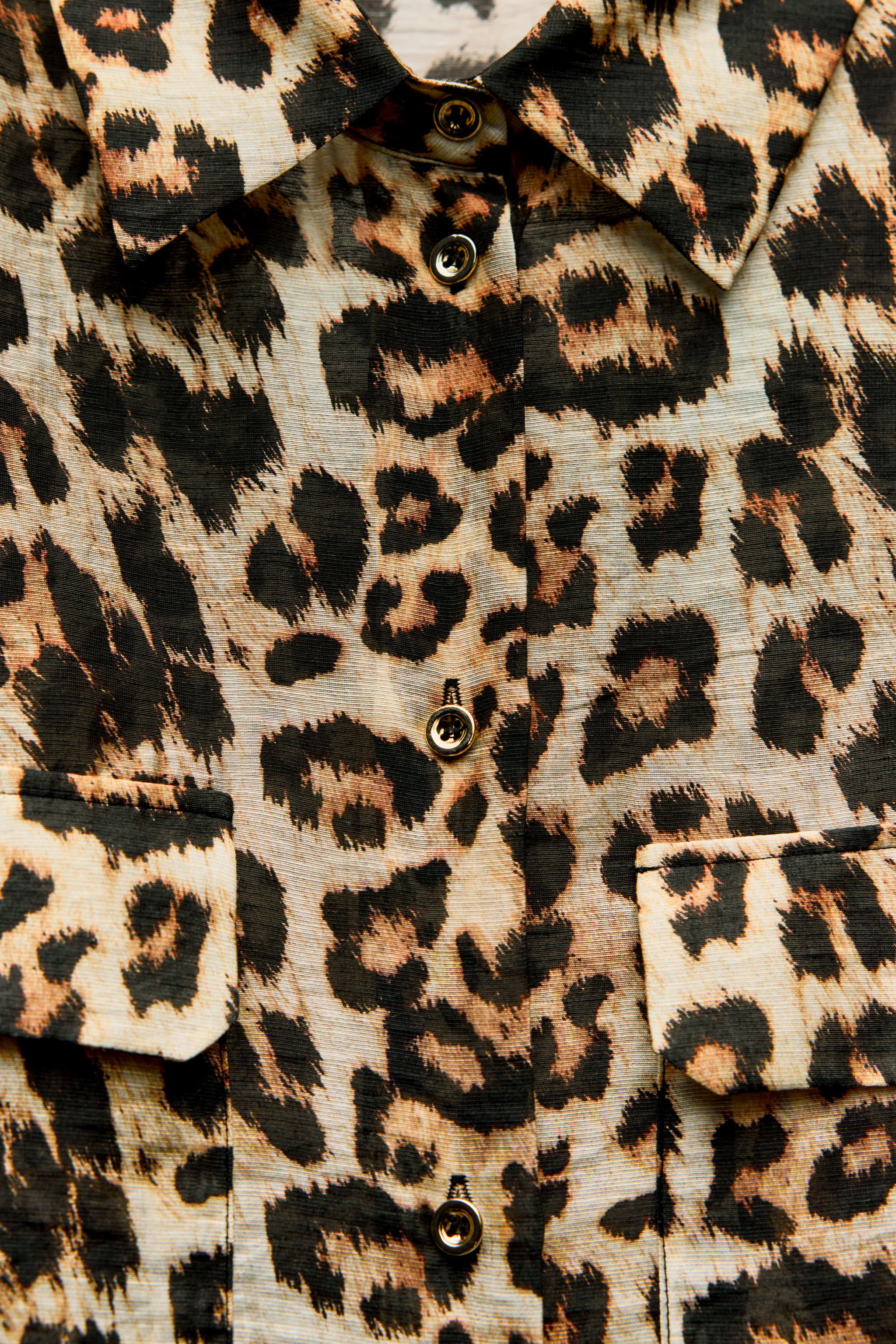 Zara cheapest Animal Print Tunic Shirt