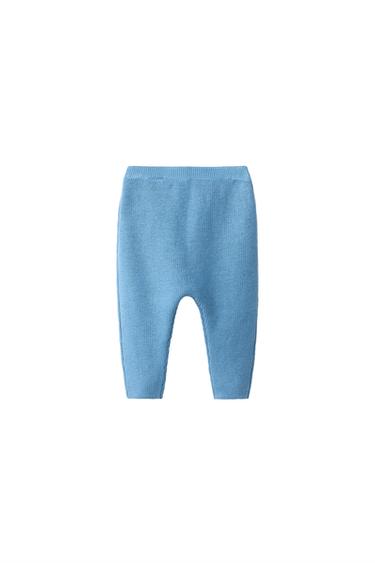 PEARL KNIT JOGGERS — Mid-blue 2