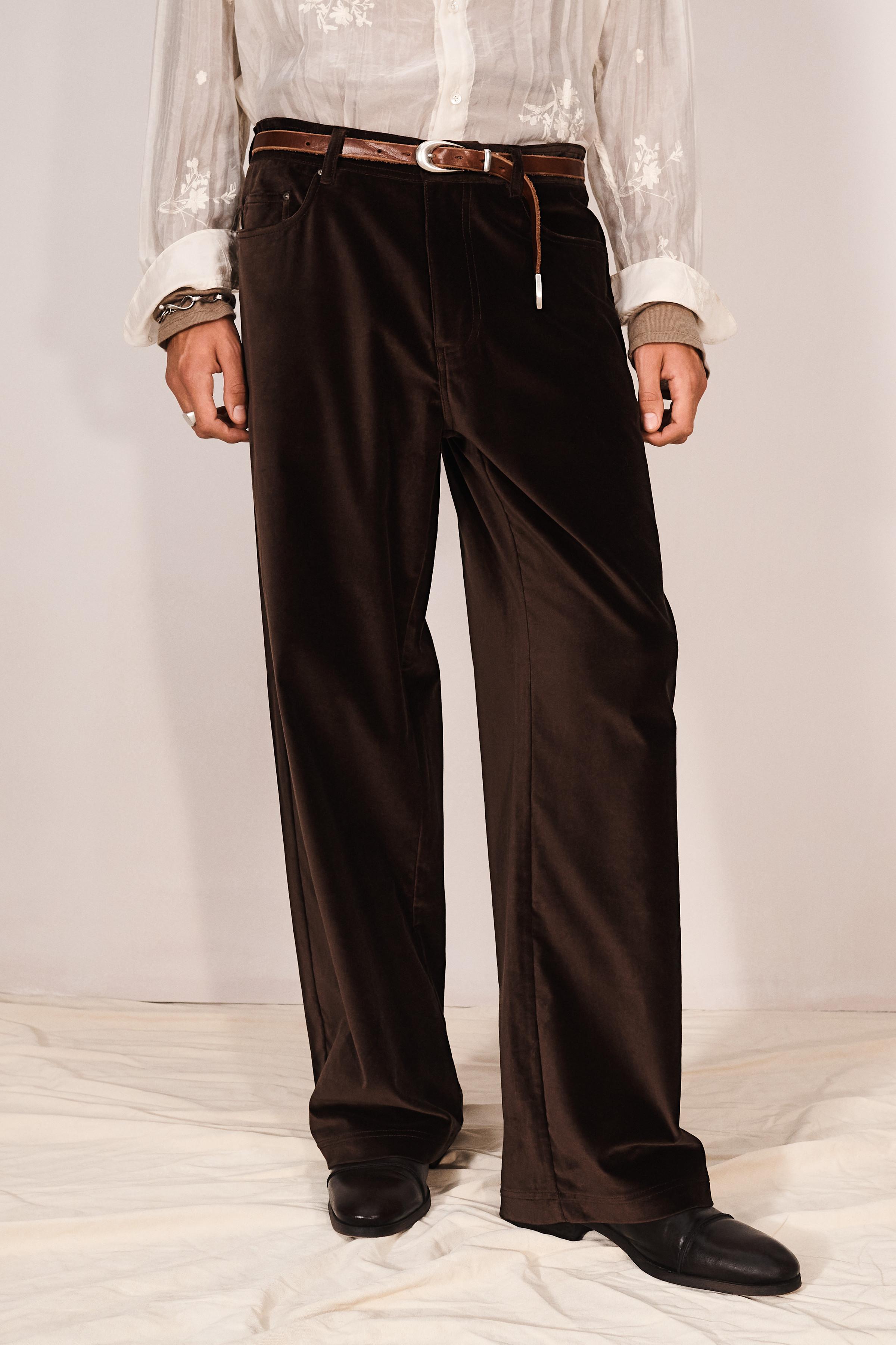 PANTALON COUPE DROITE DÉCONTRACTÉE VELOURS