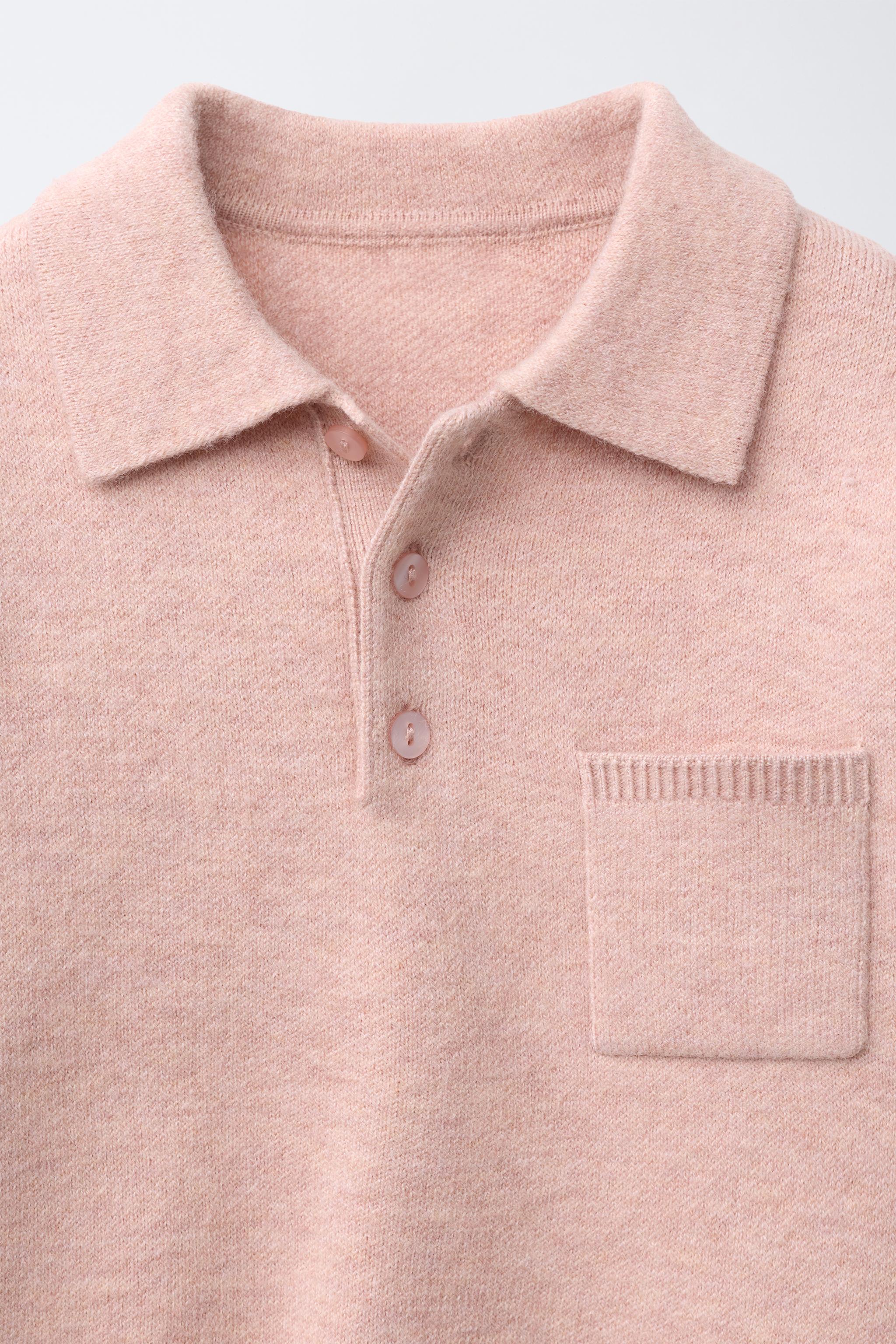 POLO KNIT SWEATER - Pale pink | ZARA South Africa