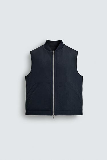 GILET TECHNIQUE RÉVERSIBLE - Bleu marine de Zara - Image 8