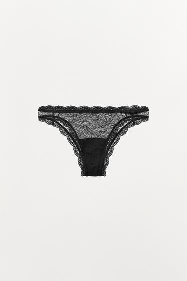 CULOTTE DENTELLE - Noir de Zara - Image 3