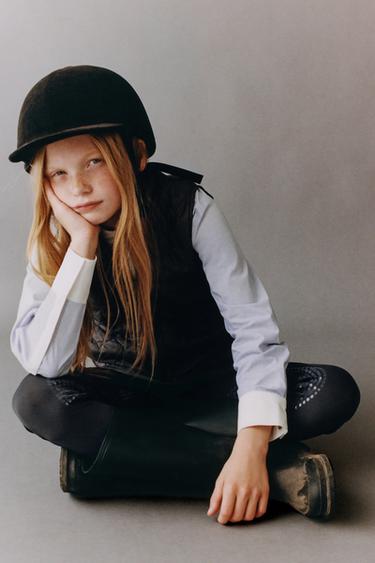 QUILTED COMBINED EQUESTRIAN WAISTCOAT - Grey by Zara