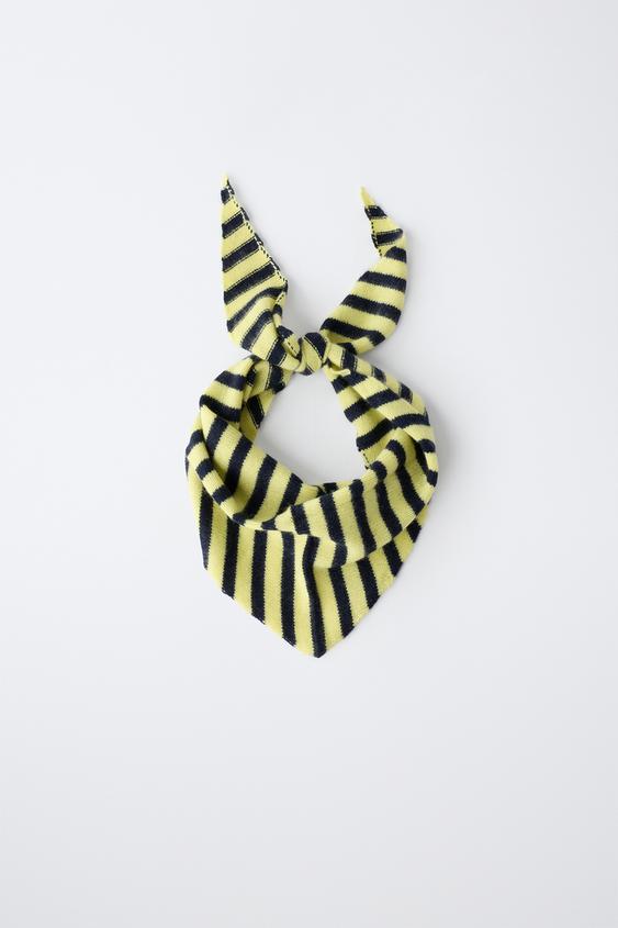 PAÑOLETA RAYAS 100% CASHMERE - Amarillo de Zara - Imagen 0