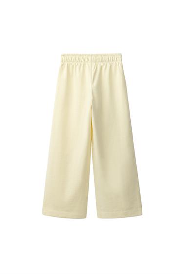 WIDE-LEG HEAVY JERSEY TROUSERS - Yellow by Zara - Image 2