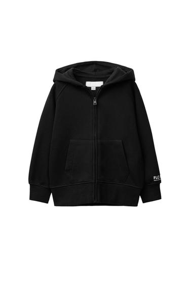 سويت شيرت صوف بسحاب - أسود الخاص بـ Zara