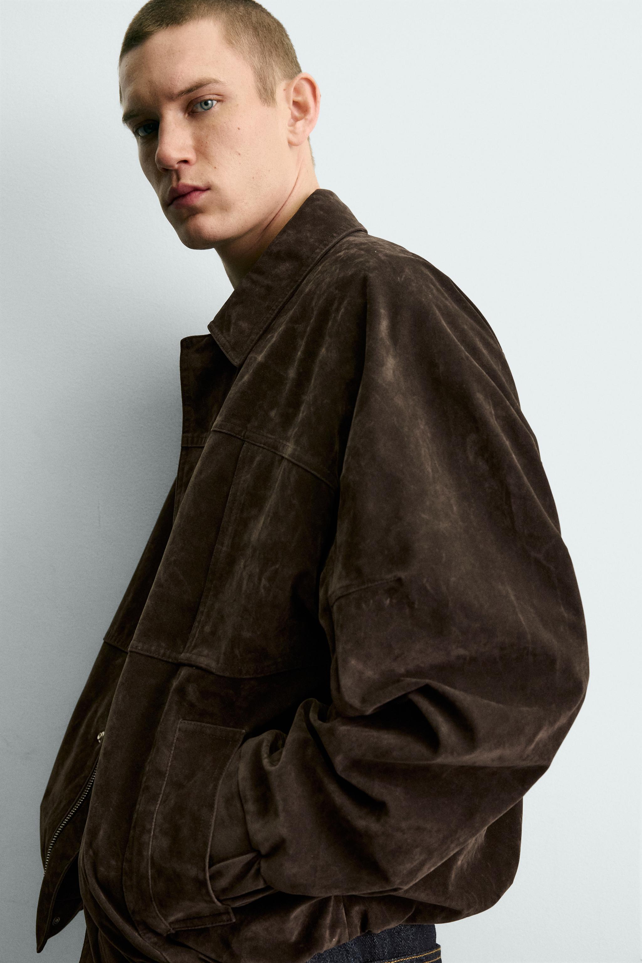 FAUX SUEDE JACKET - Brown | ZARA Canada