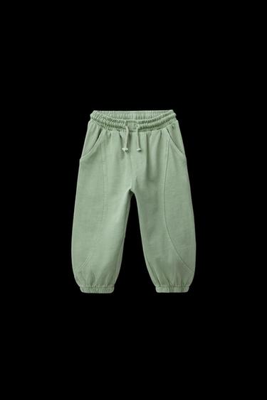 Zara HEAVY JOGGING PANTS - Green - Image 0