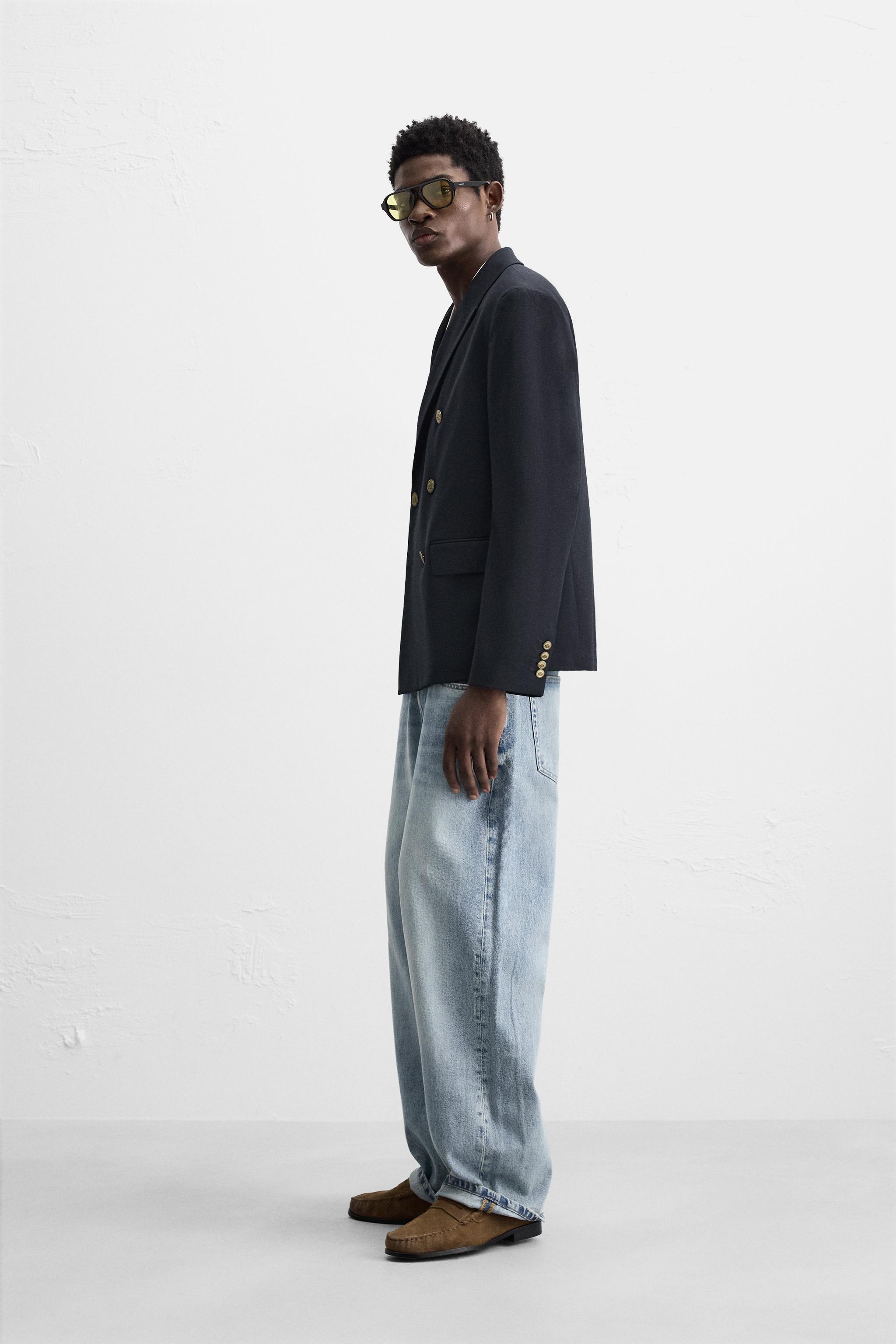 ダブルブレスト仕様ボタンブレザー - ネイビーブルー | ZARA