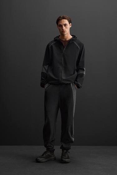 COLOUR BLOCK TECHNICAL TROUSERS - Black by Zara - Image 0