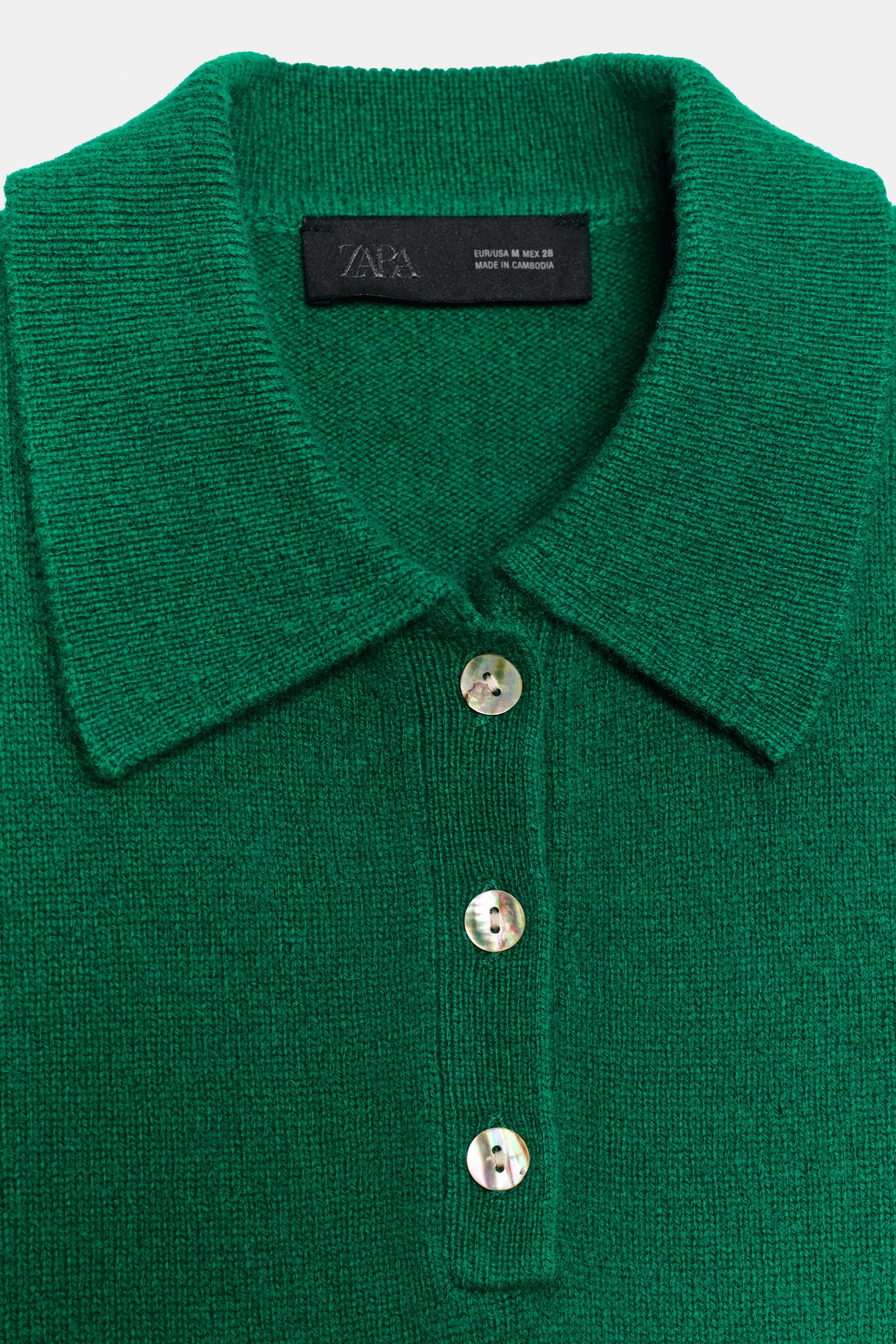 100% WOOL POLO SWEATER