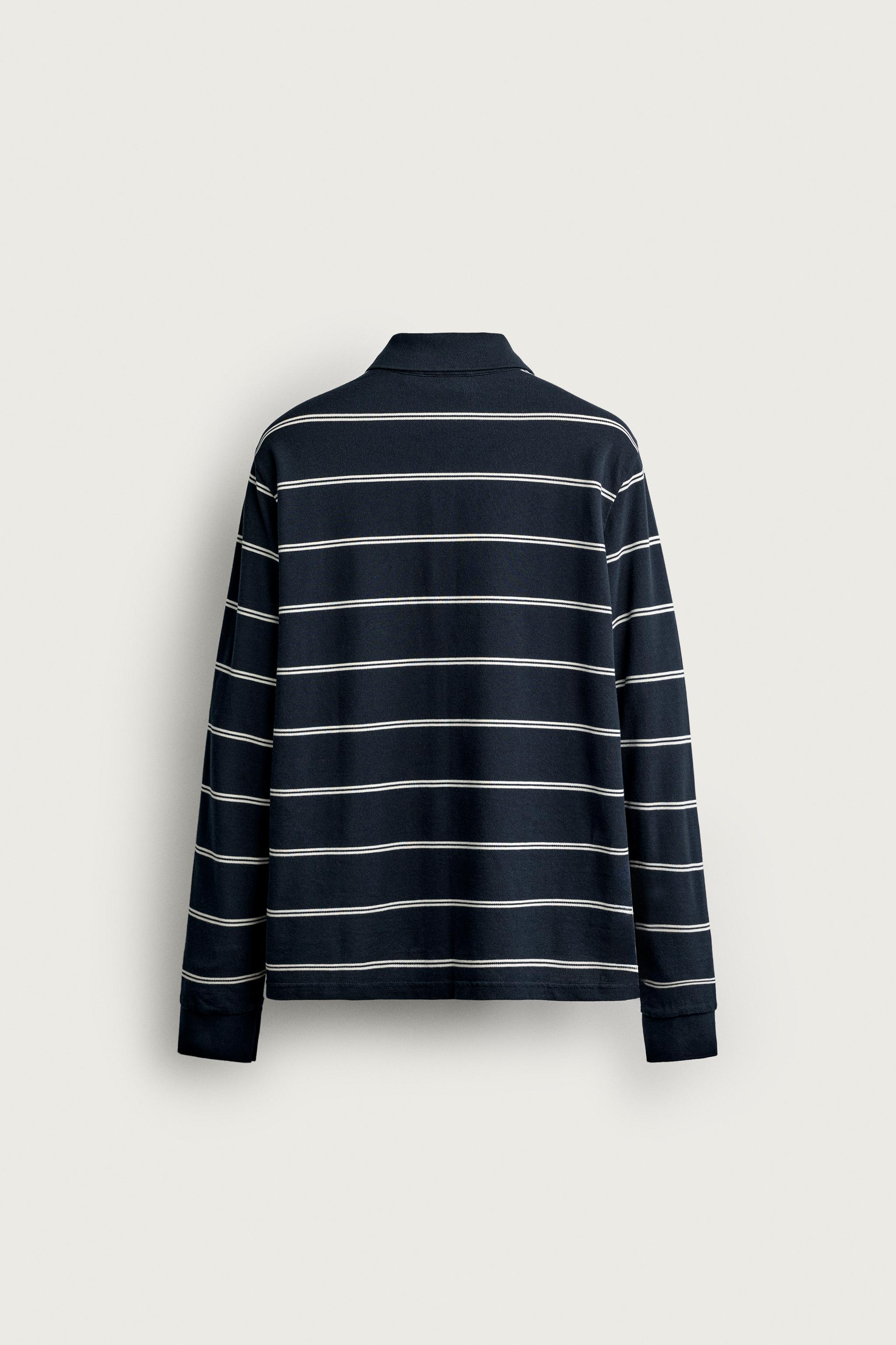 Мужские рубашки Zara LIGHTWEIGHT PIQUÉ REGULAR FIT POLO — фото 7