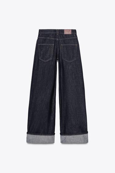 JEAN Z1975 STRAIGHT TAILLE HAUTE BAS REVERS - Bleu de Zara - Image 7