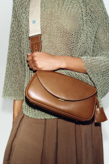 LONG CROSSBODY BAG - Dark tan by Zara - Image 1