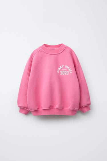 Zara BOBBY SMALL © TEXT SWEATSHIRT - Faded pink