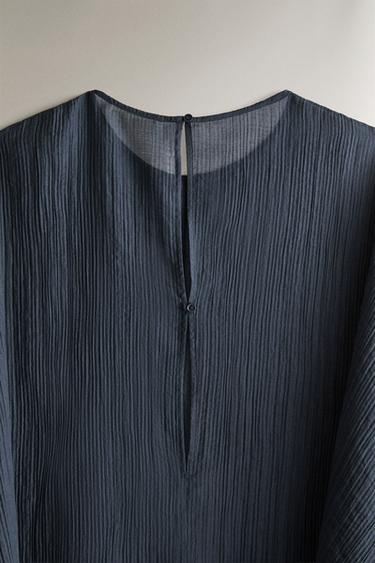 ROBE DE PLAGE FLUIDE - Bleu de Zara - Image 3