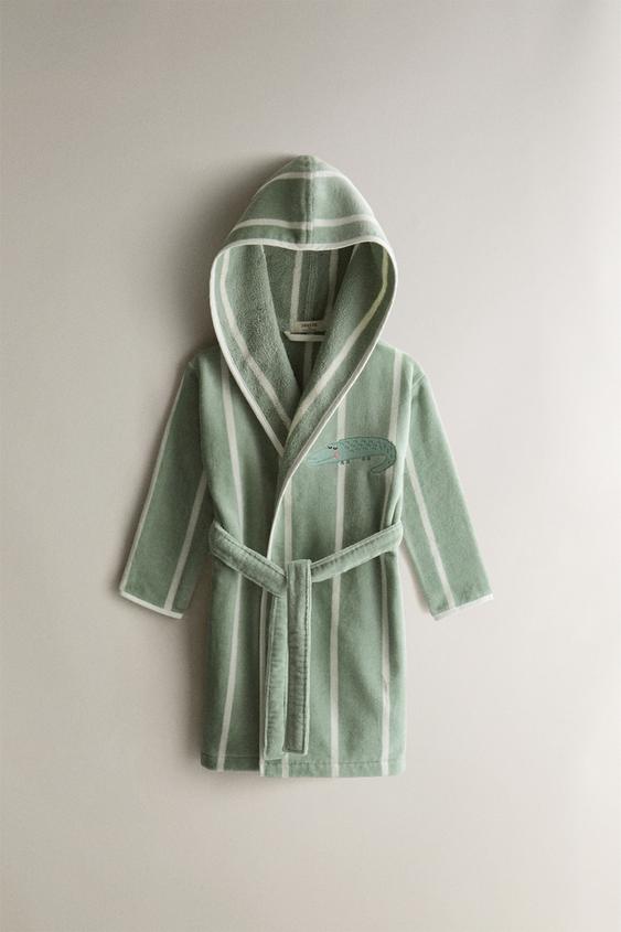 CHILDREN'S VELOUR CROCODILE BATHROBE - Green | ZARA Turkey