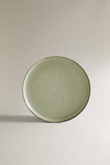 ASSIETTE À DESSERT PORCELAINE BORD ANTIQUE - Vert d'eau de Zara - Image 0