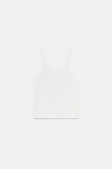 INTERLOCK STRAPPY TOP - Oyster-white by Zara - Image 8