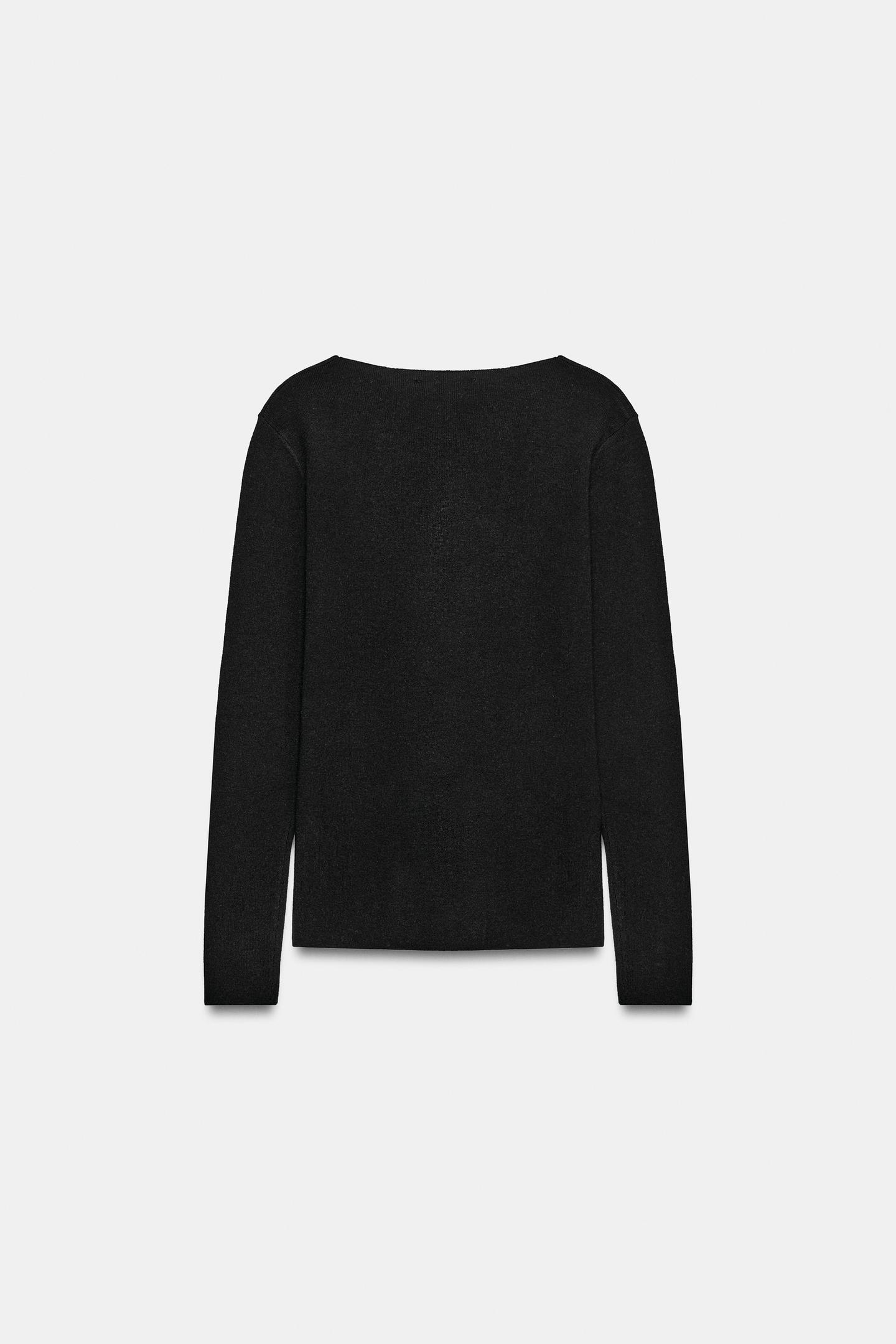 Женская куртка Zara Wool-Blend Button-Front, цвет: Чёрный — фото 6