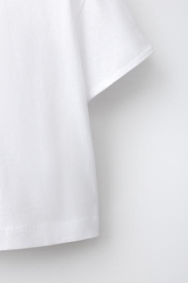 T-SHIRT UNI - Blanc de Zara - Image 3