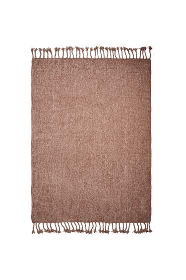 CHUNKY CHENILLE THROW - Pale pink by Zara