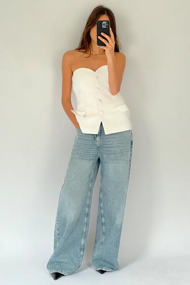 ДЖИНСЫ Z1975 WIDE LEG LONG LENGTH С ВЫСОКОЙ ПОСАДКОЙ — ИНДИГО от Zara — изображение 0