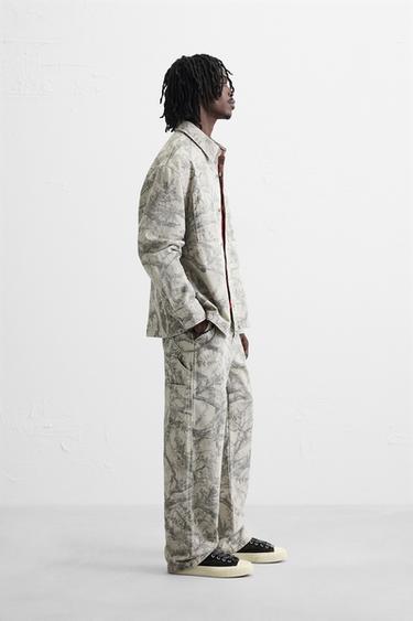 ABSTRACT PRINT OVERSHIRT - Light grey by Zara - Image 3