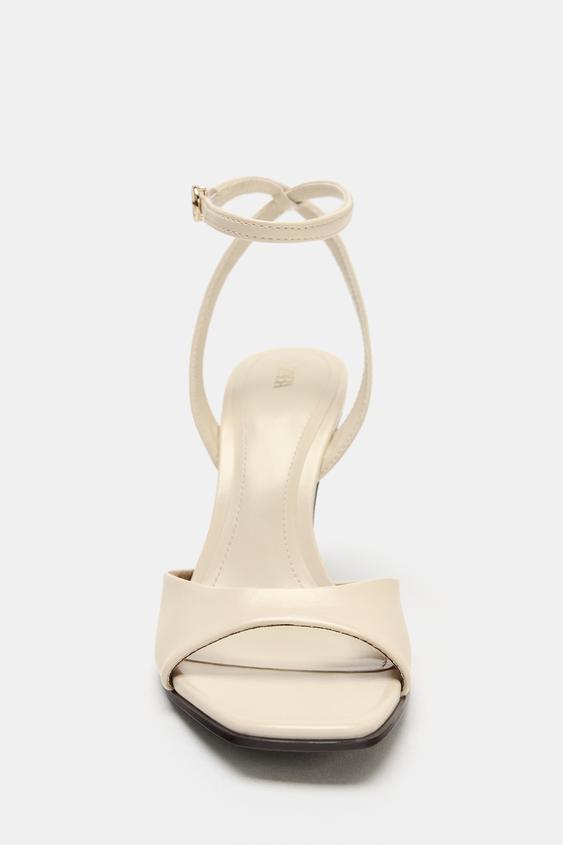 SANDALES À TALONS COMPENSÉS - Blanc écru de Zara - Image 3
