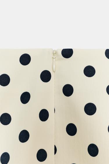 ZW COLLECTION POLKA DOT PENCIL SKIRT - Ecru / Black by Zara - Image 8