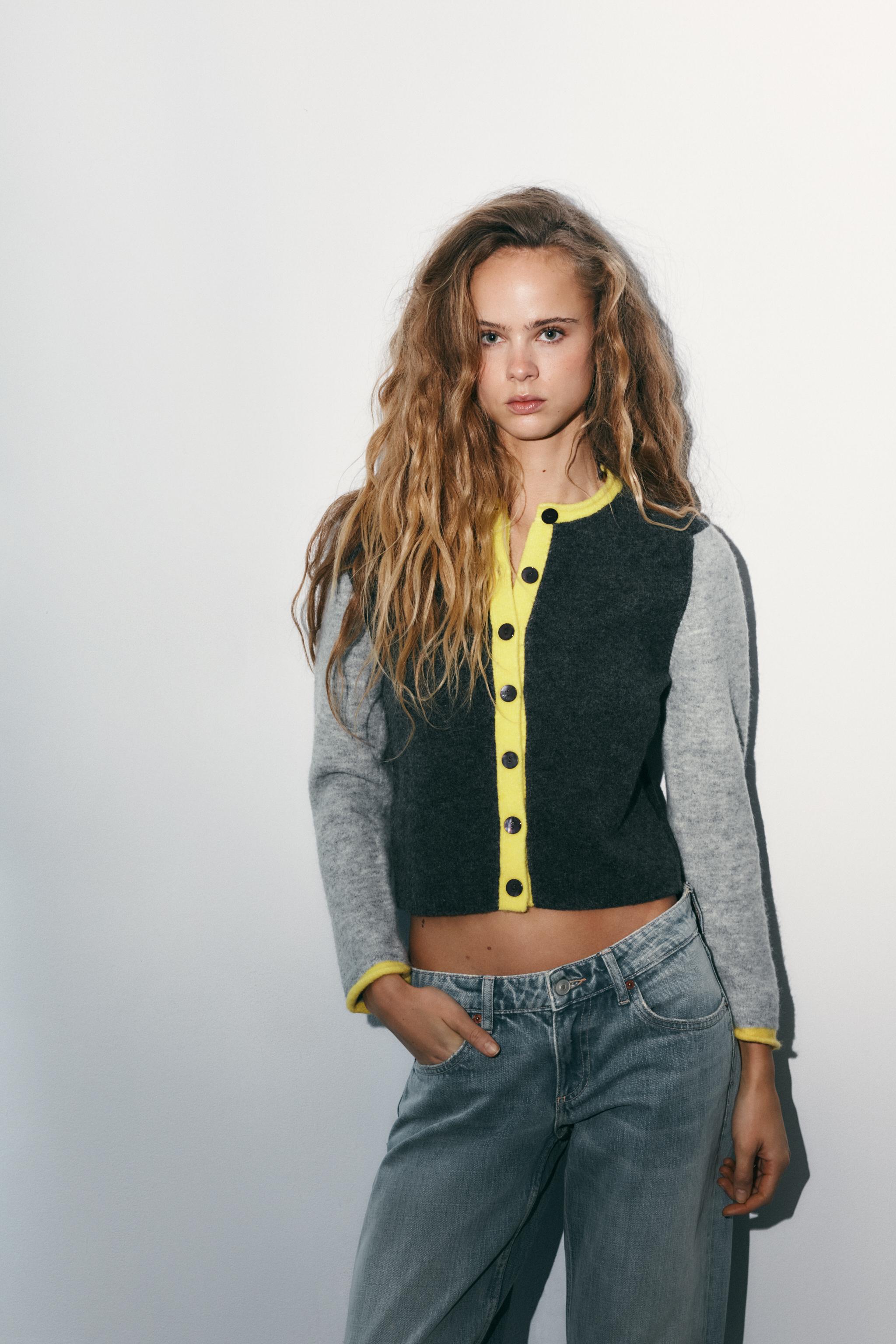 COLOR BLOCK CARDIGAN