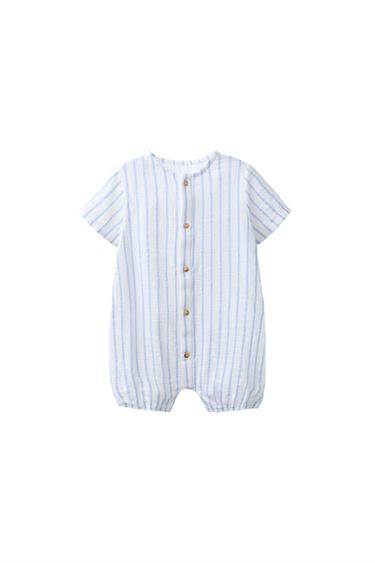 BODY TEXTURÉ À RAYURES - Bleuté de Zara