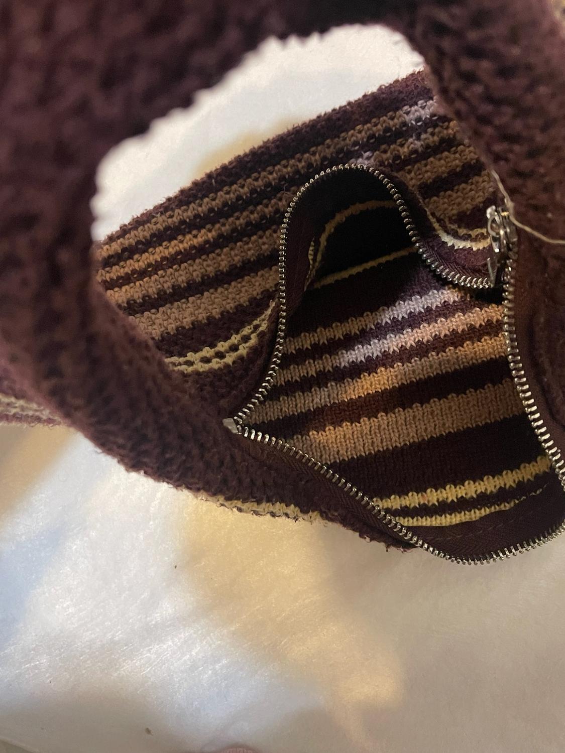 STRIPED CROCHET BUCKET BAG - Image 3