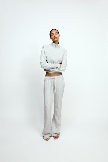 PANTALÓN FELPA FLARE - Gris vigoré de Zara