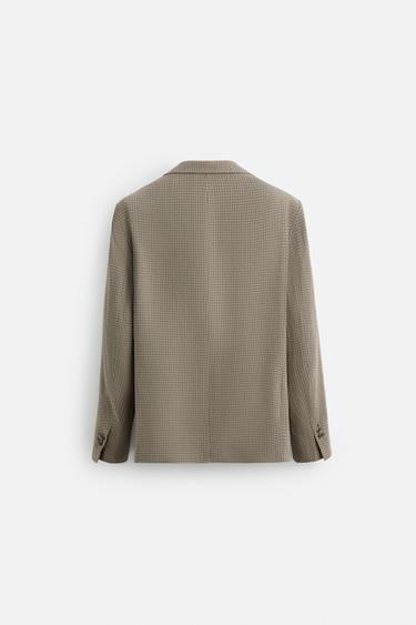 HOUNDSTOOTH BLAZER - Brown by Zara - Image 7