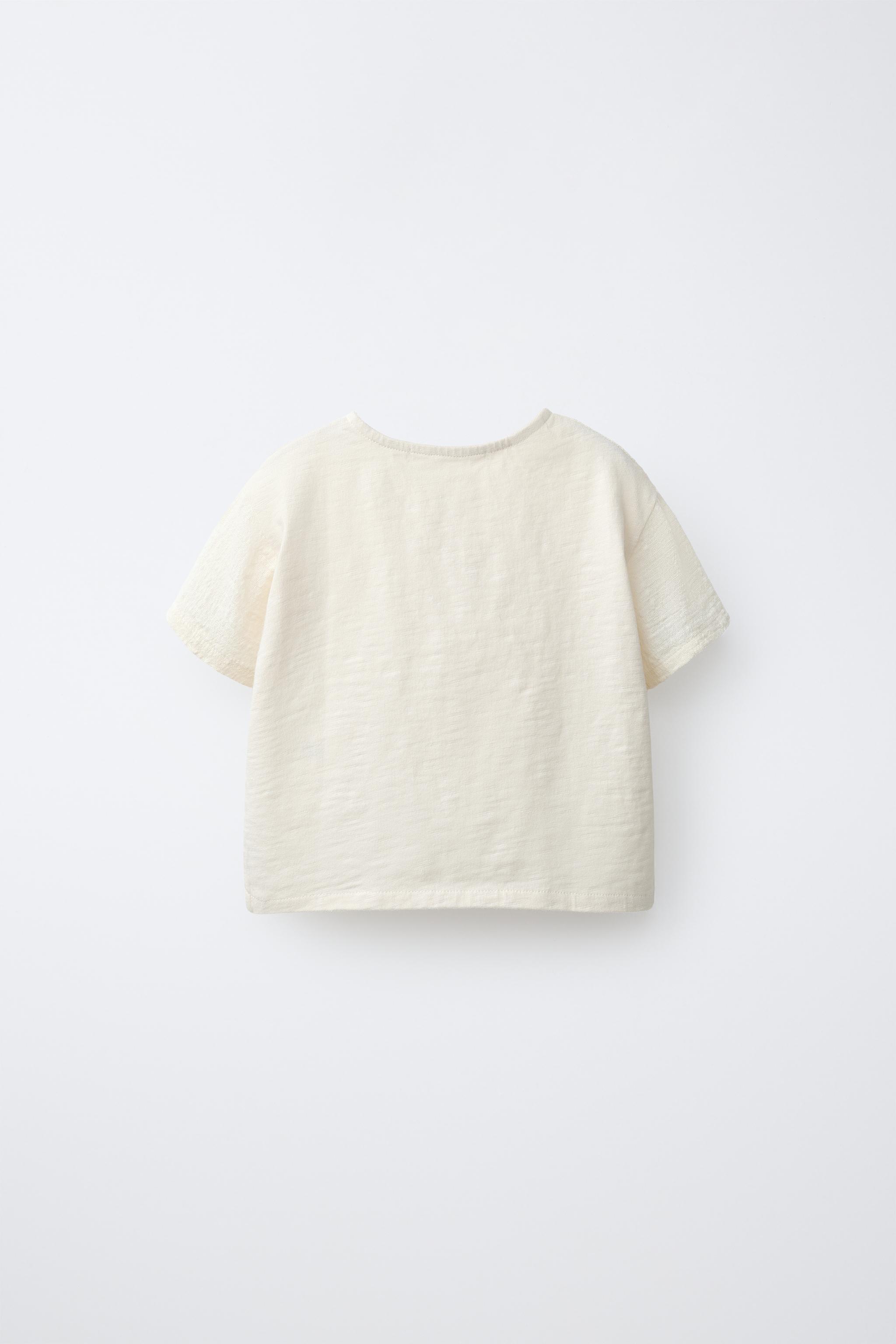 BUTTONED COMBINATION T-SHIRT