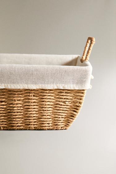 IRONING BASKET WITH COTTON LINING - Light beige by Zara - Image 2