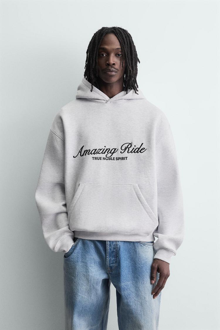 ZARA COMBINED SLOGAN SWEATSHIRT