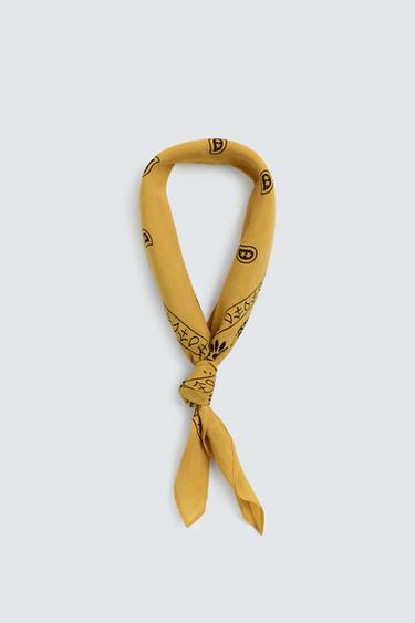 BANDANA IMPRIMÉ PAISLEY - Jaune de Zara - Image 1