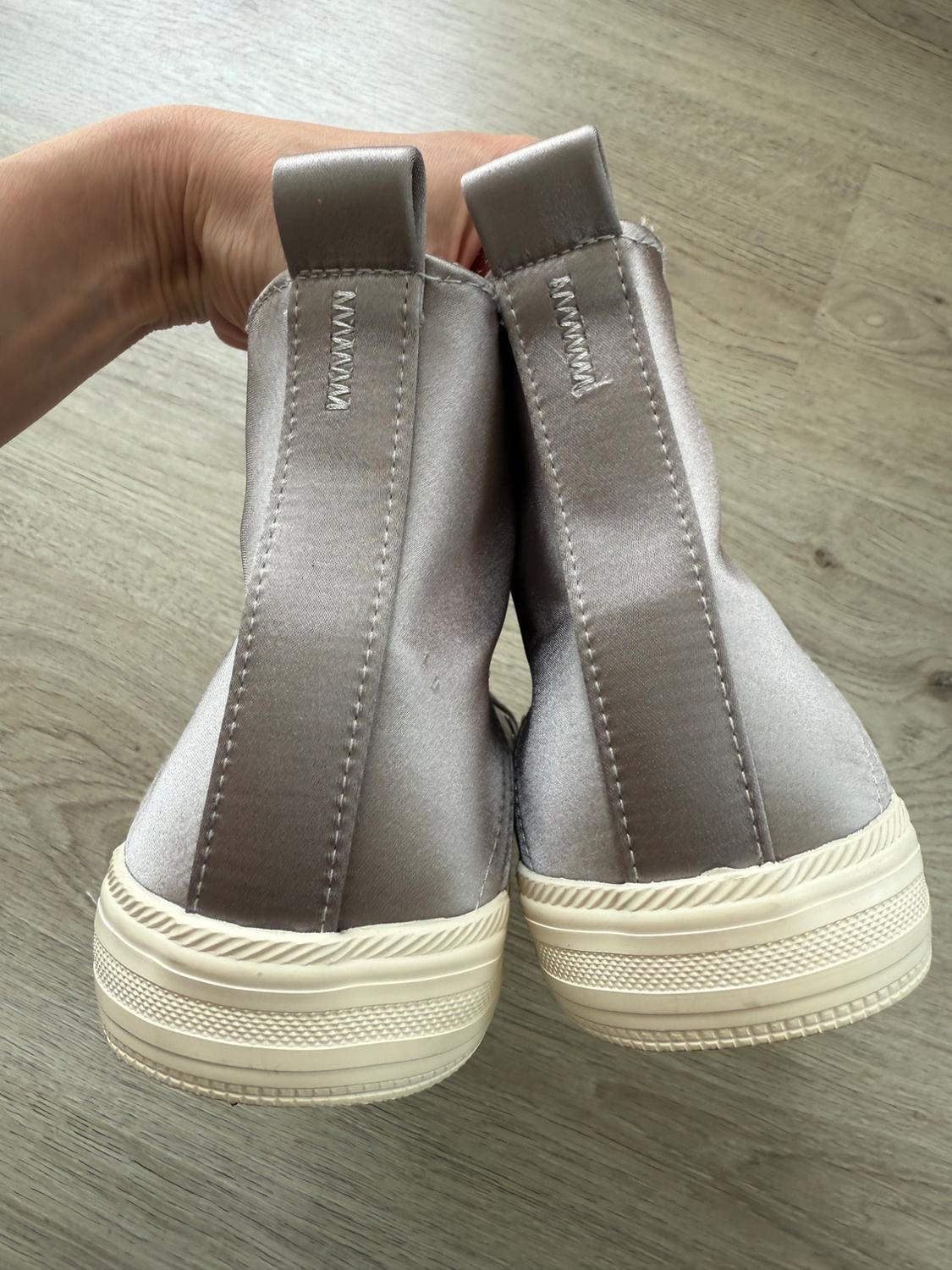 SATIN HIGH-TOP TRAINERS - Image 4
