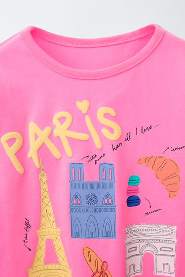 T-SHIRT WITH CITY PRINT - Intense red by Zara - Image 2